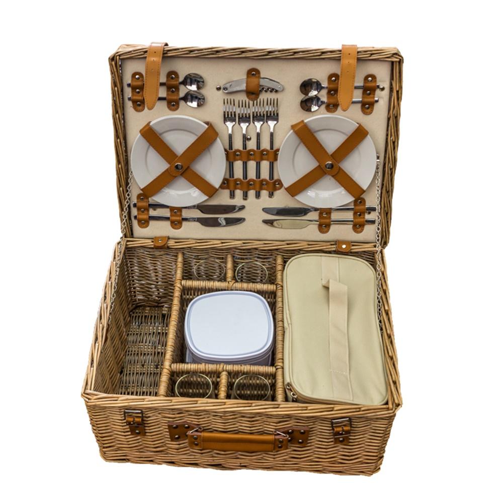 Blenheim Deluxe Fitted Wicker Picnic Basket-0