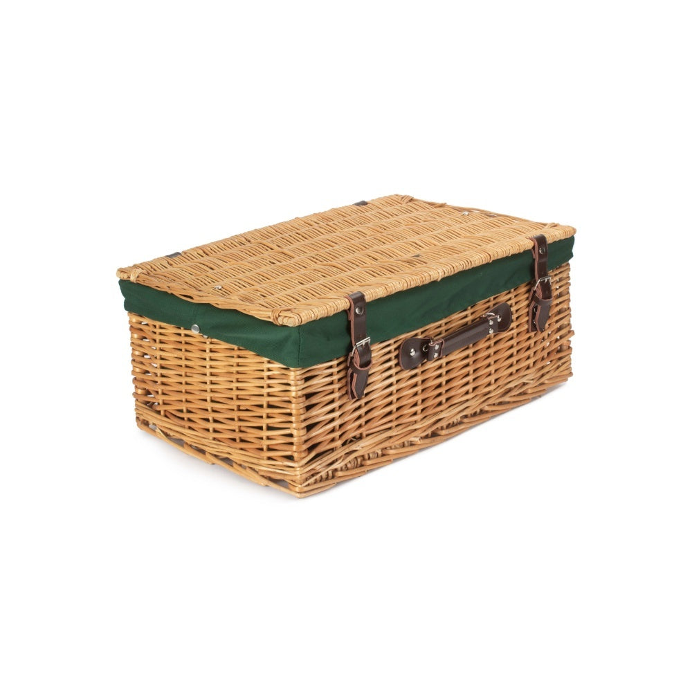 55cm Buff Willow Wicker Picnic Basket-4