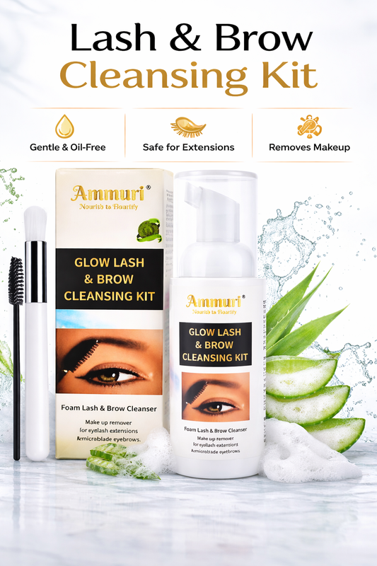 Ammuri Lash & Brow Cleansing Kit: Eyelash Extension Shampoo Kit-0
