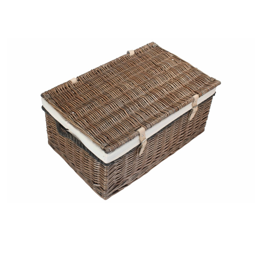 62cm Antique Wash Picnic Basket-1