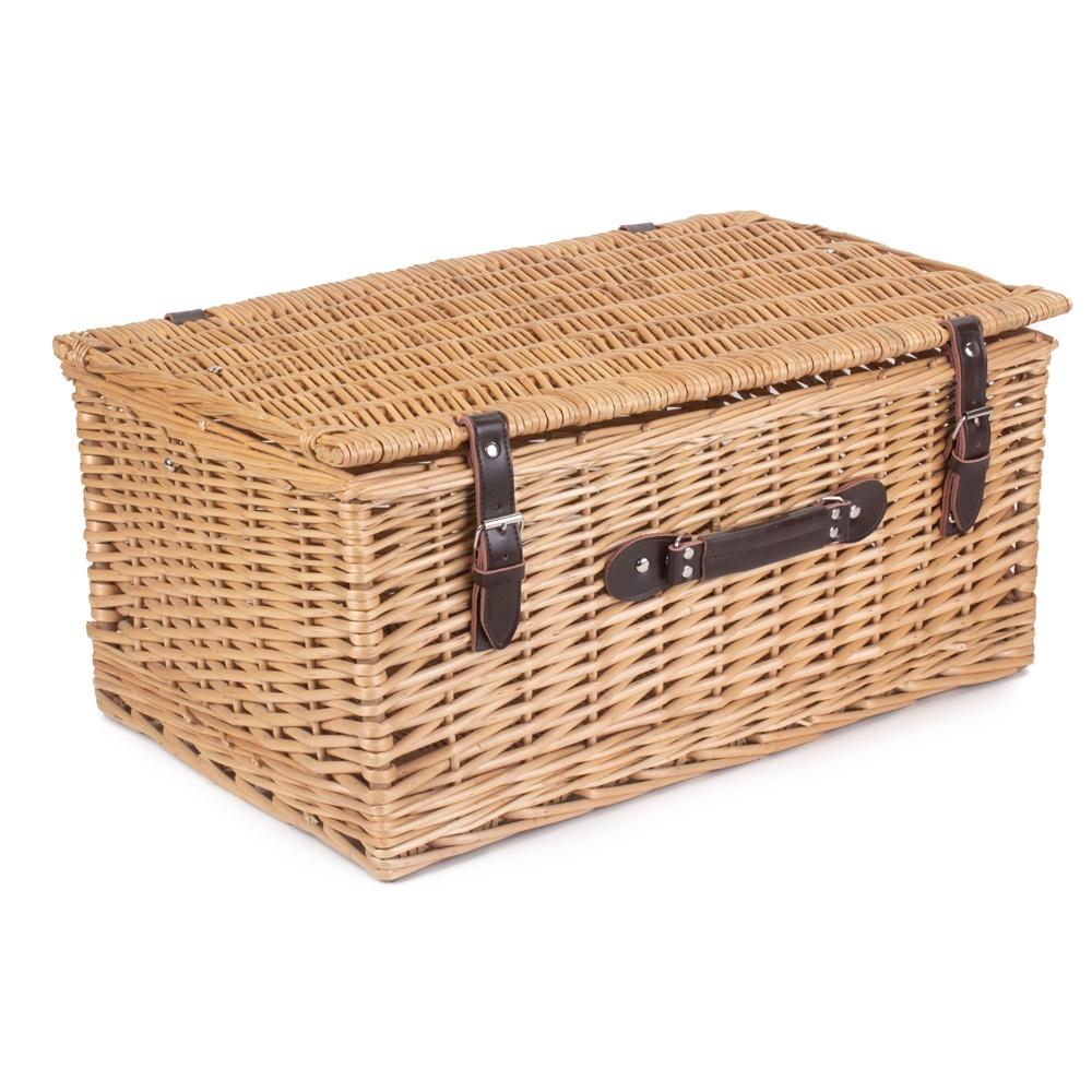 55cm Buff Willow Wicker Picnic Basket-1