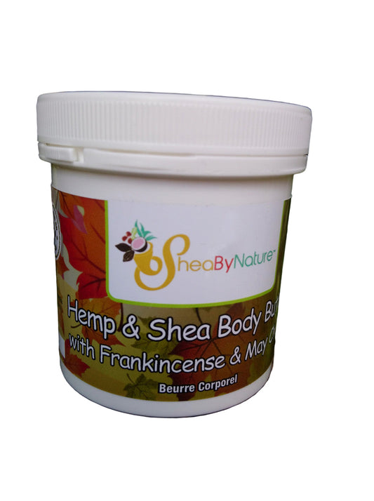 Hemp Shea Butter Body Butter with Frankincense and May Chang Oils. Intensive Therapy for Very Dry Skin with  Unrefined Shea Butter and Hemp oil 250g-0