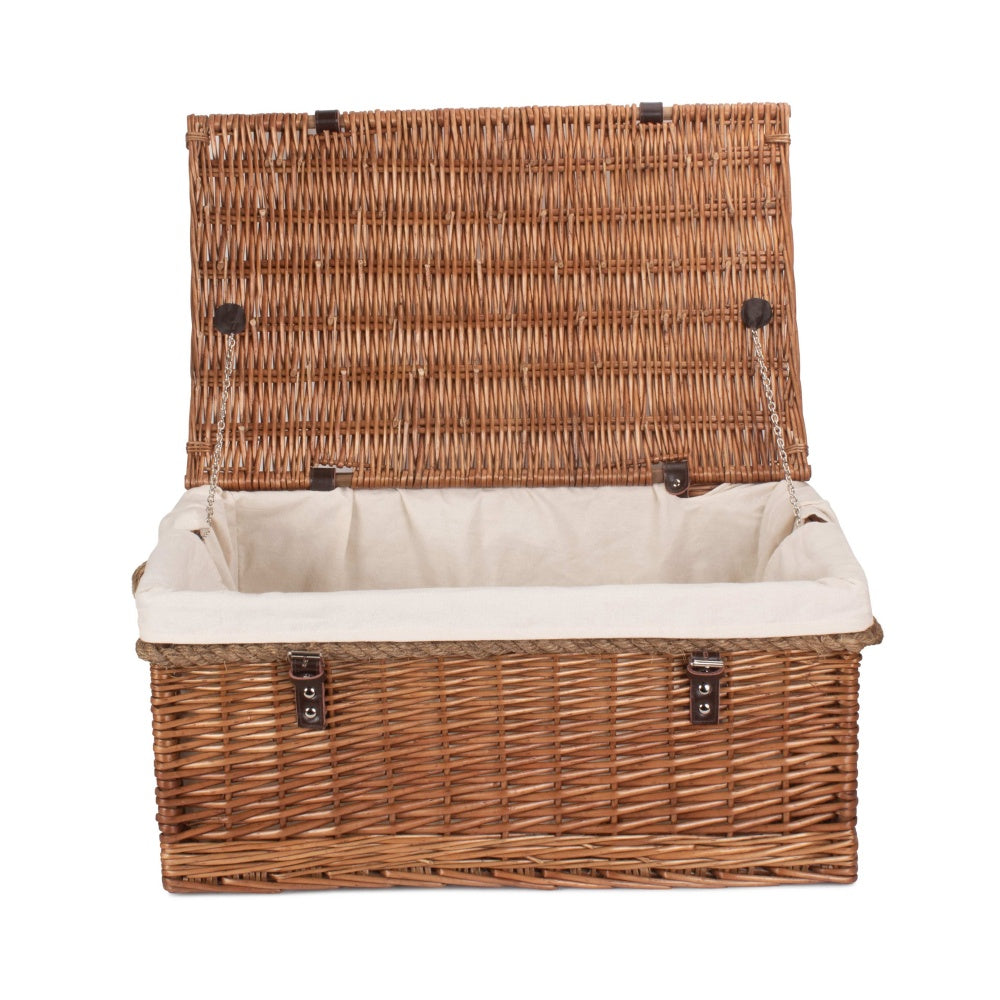 61cm Double Steamed Rope Handled Trunk with White Lining-1