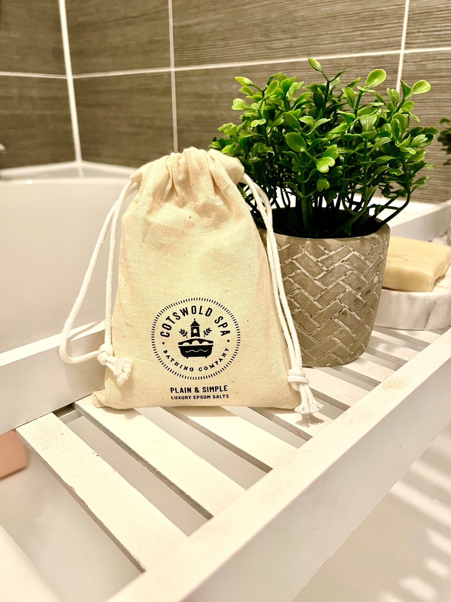 Plain & Simple Epsom Salts Cotton Pouch (250g)-0